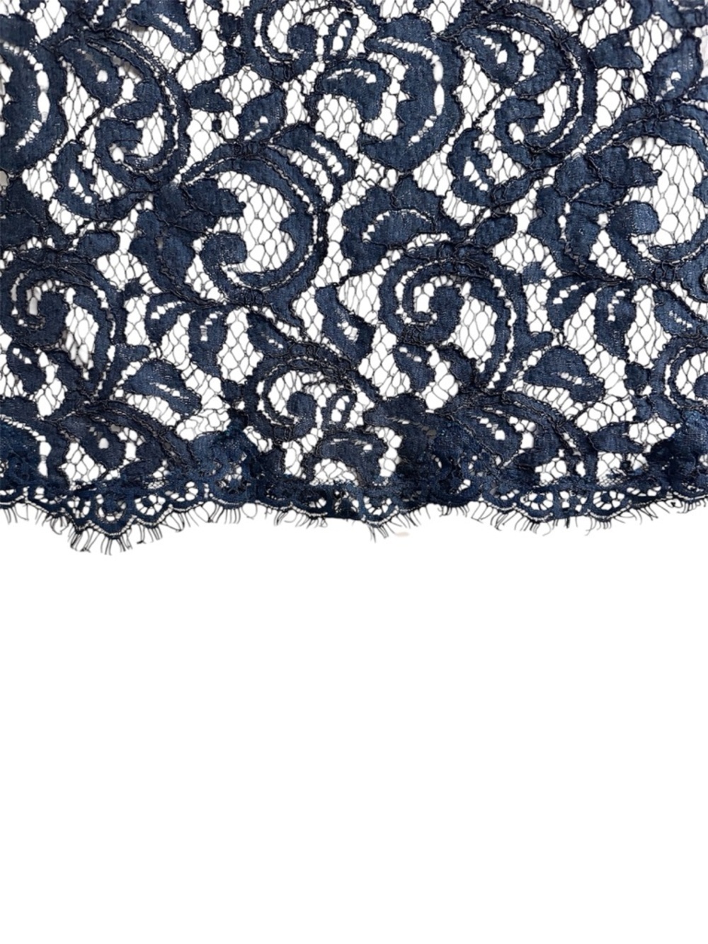 Tadashi Shoji Navy One-Shoulder Lace Sheath Dress - Picture 4 of 9